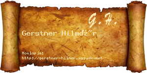 Gerstner Hilmár névjegykártya